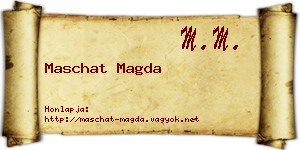 Maschat Magda névjegykártya